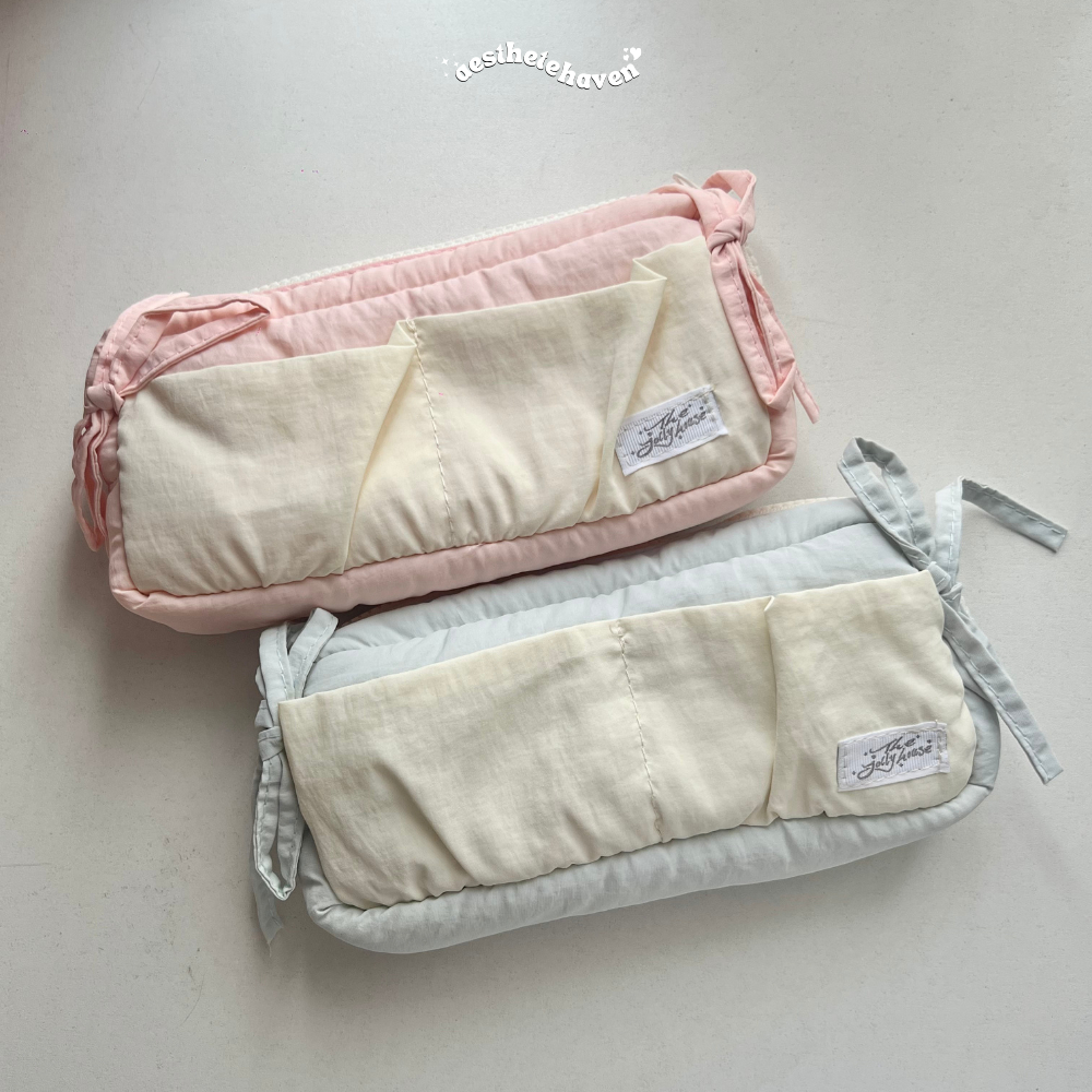 

Aesthete Haven | Ins Style Bow Pink Blue Pastel Pencil Case Large Capacity Tempat Pensil Besar