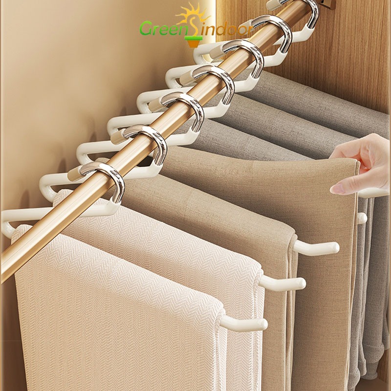 Pants Rack Stainless Minimalist Wardrobe Holder Dress Hanger Gantungan Celana Besi Stainless Balut K