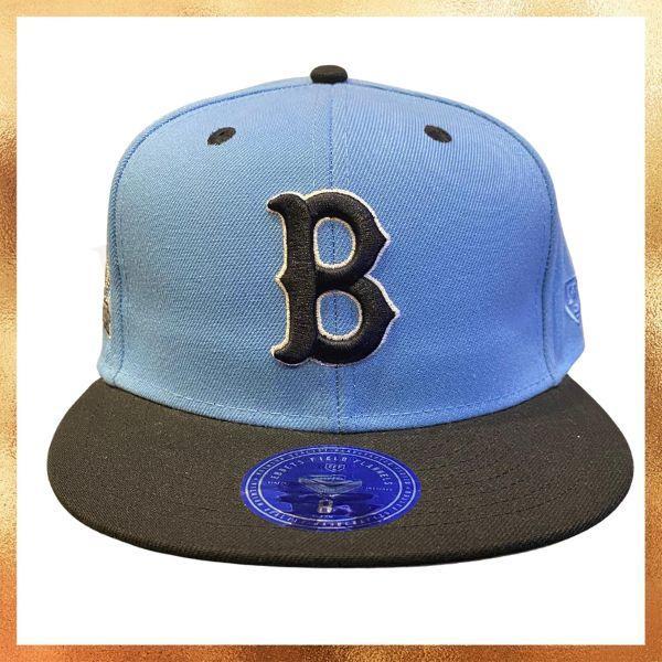 Topi Ebbets Field Flannels Brooklyn Royal Giants Patch Sky Blue Hat Original