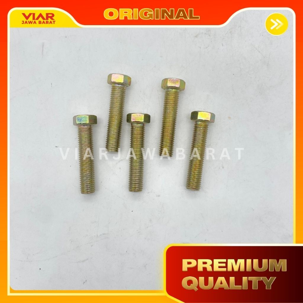 BAUT 10x40 KUNCI 14 / DRAT 10mm PANJANG 40CM WARNA KUNING - BAUT9