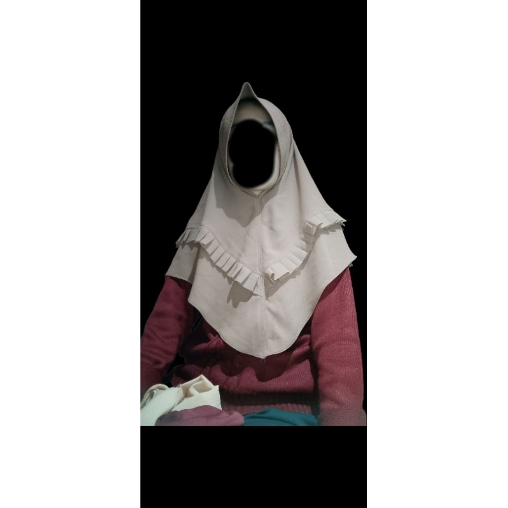 Jilbab Instan Preloved Bahan Ceruti