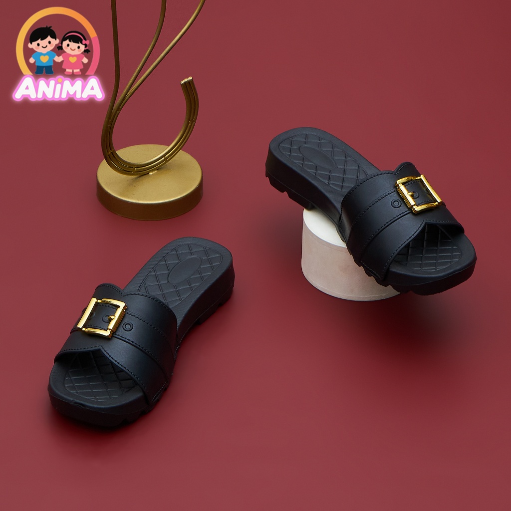 ANIMA 2025 Sepatu Sandal Wanita Wedges Sandal Cewek Karet Premium Ringan Empuk Terbaru