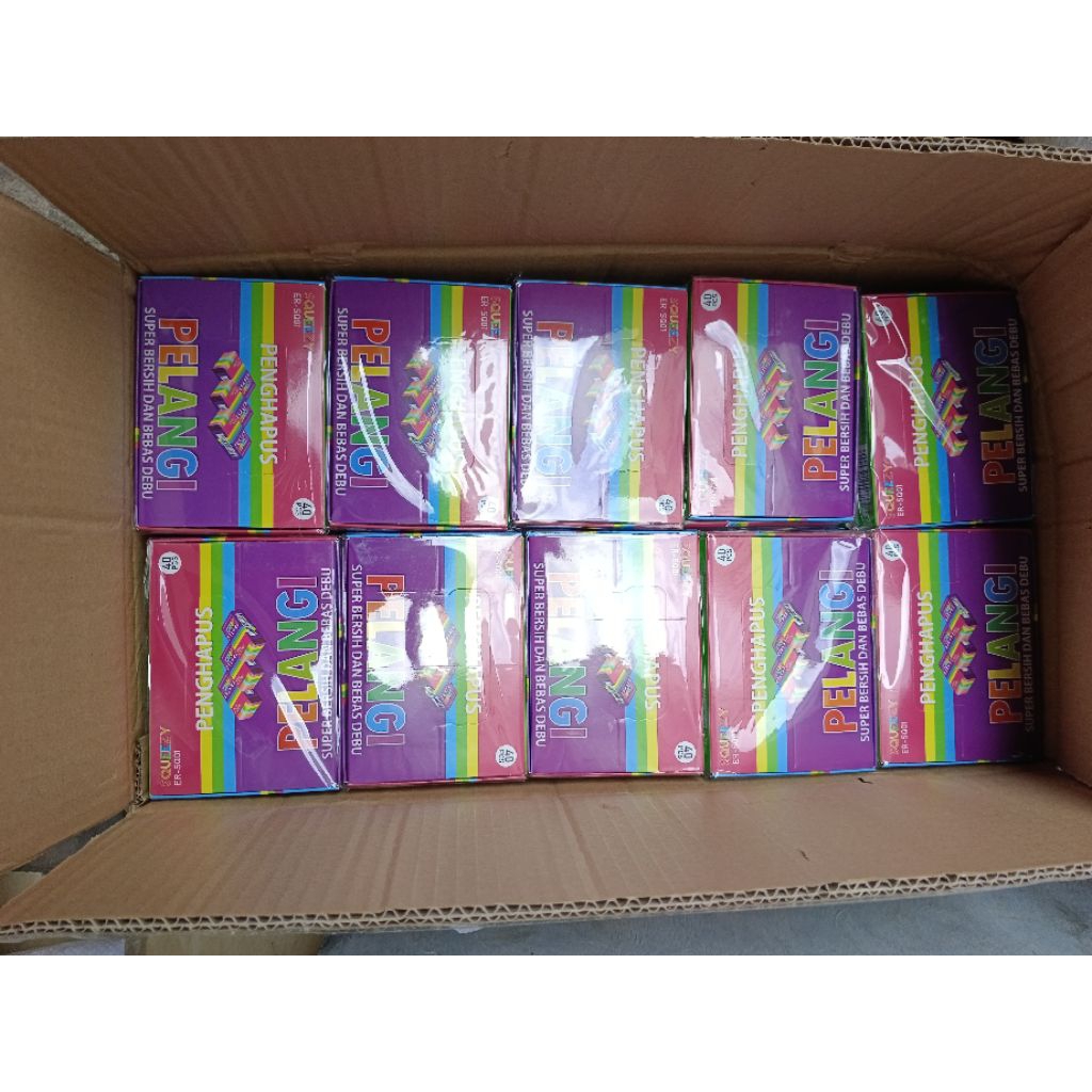 

penghapus pelangi pendek isi 40 pcs