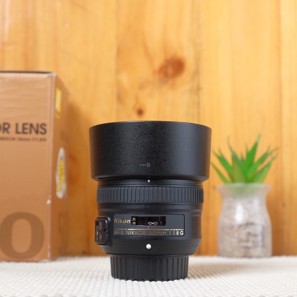 Lensa AFS Nikkor 50mm F1.8 G Second bergaransi 100%