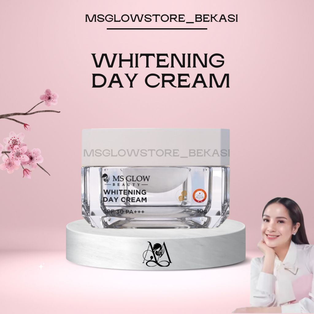 MS Glow Whitening Day Cream SPF30 - Krim Pencerah Wajah & Brightening Defense