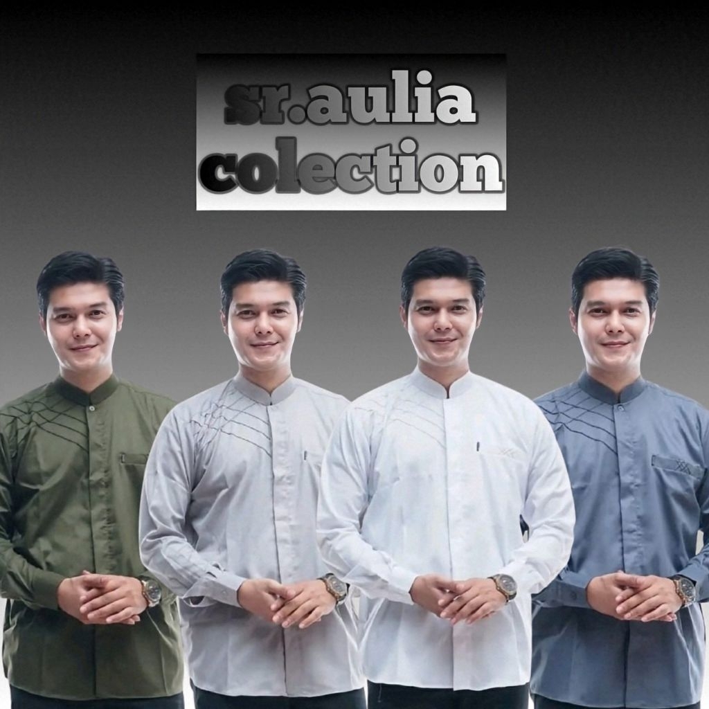 Baju Koko Pria Dewasa Lengan Panjang Polos Terbaru Motif Marvel Jaring Jaring M L XL XXL