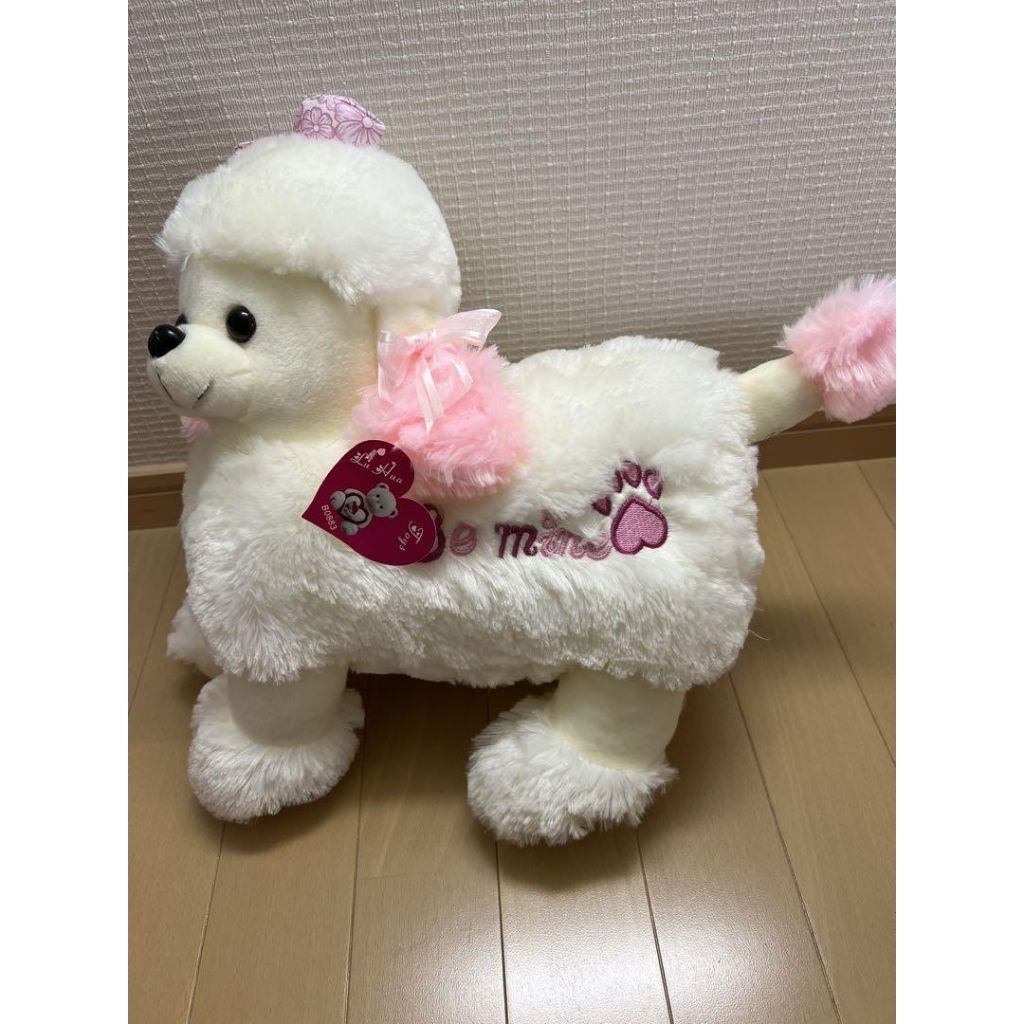 Boneka Puddle Poodle Cantik Cute Anjing Putih BE MINE DOG ANIMAL STUFF TOY / STUFFED TOY Original
