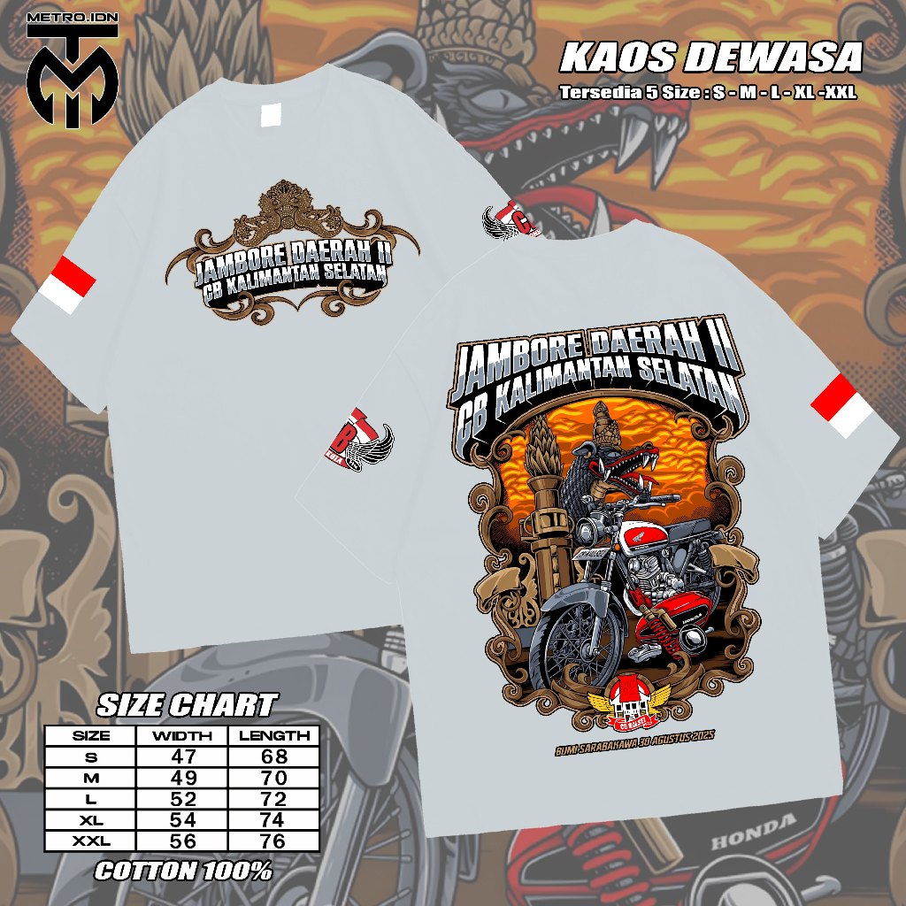 KAOS ACARA JAMBORE DAERAH 2 CB KALIMANTAN SELATAN BONUS STIKER