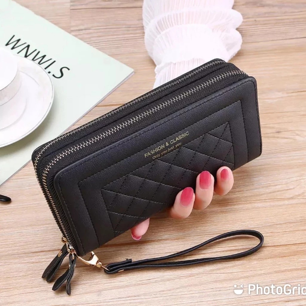 dompet wanita model classic / dompet wanita kekinian / dompet pouch wanita / dompet panjang wanita