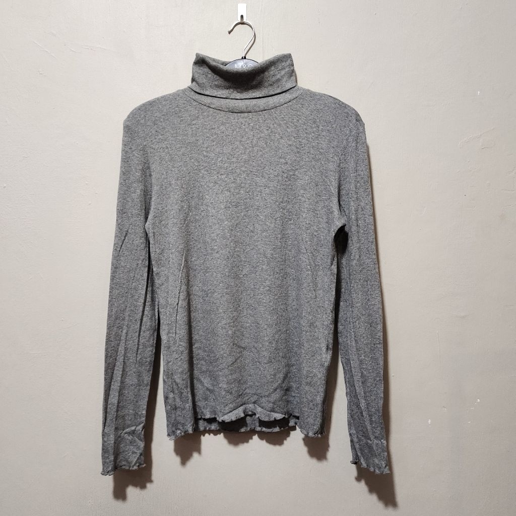 TATE grey turtleneck abu turtleneck grey long sleeve sweater abu sweater rajut turtleneck rajut  hea