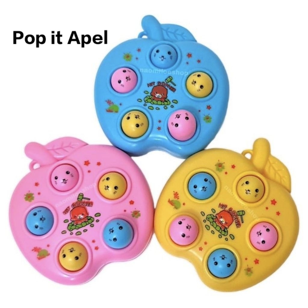 Toys - Mainan Popit Apel 2007 - Pop It Mini Murah - Pop It karakter