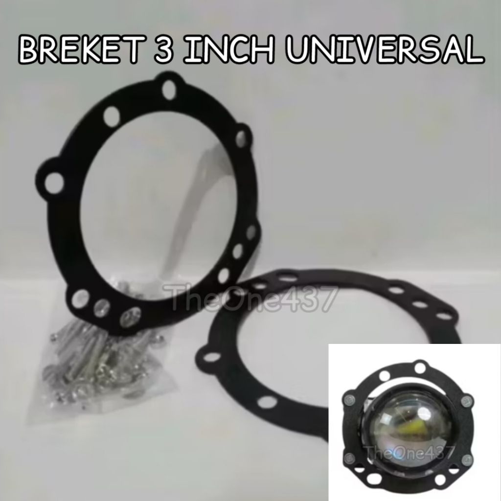BREKET LAMPU FOGLAMP BILED MOBIL BILED UNIVERSAL PNP 3 INCH SEPASANG - BREKET FOGLAMP 1 SET KANAN KI