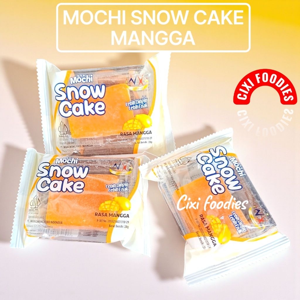 CEMILAN VIRAL Snow Cake Mochi Kue Viral Aneka Rasa Mangga Manis dan Lembut Cemilan Santai HALAL