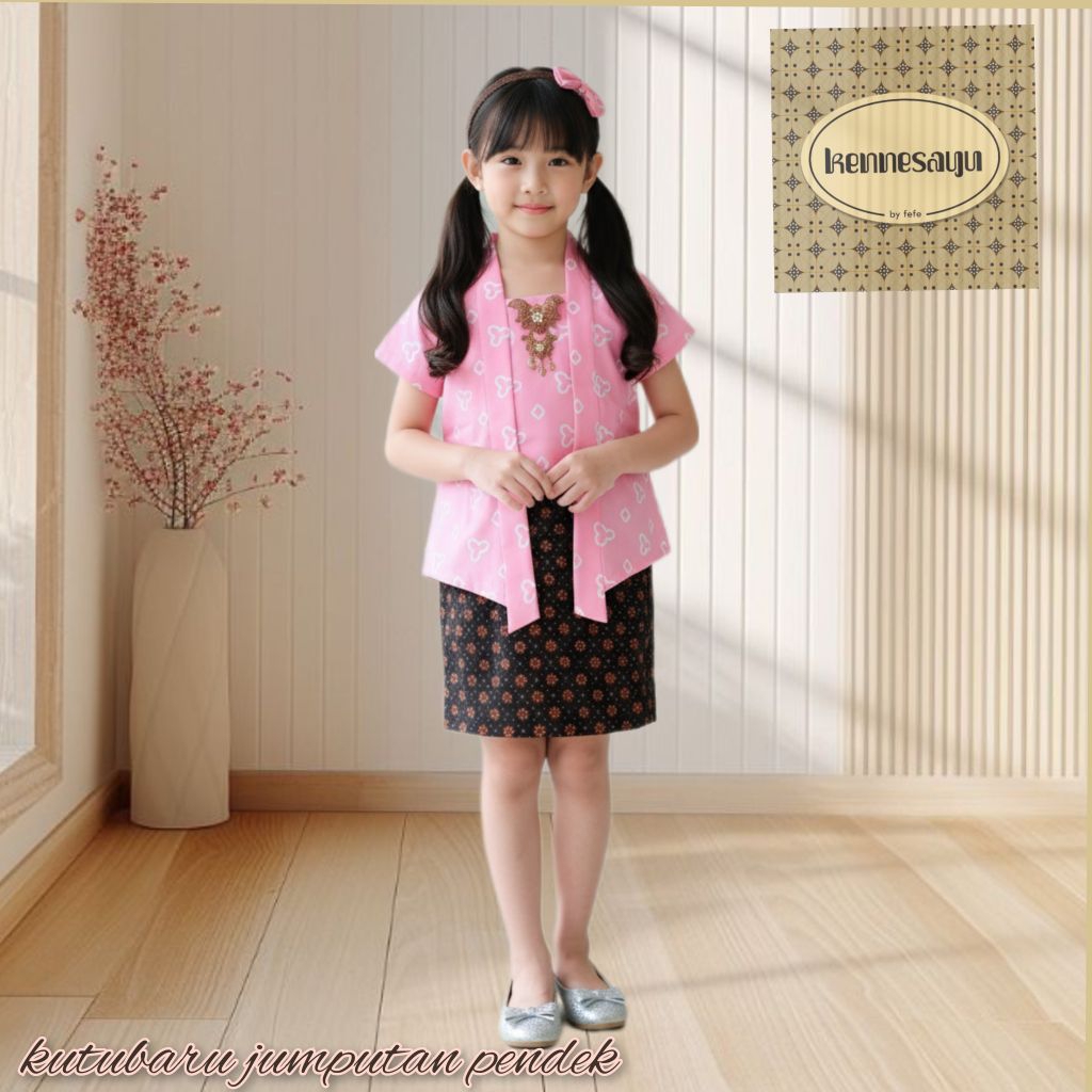 SET KEBAYA KUTUBARU JUMPUTAN ROK SPAN PENDEK / kebaya kutubaru lengan pendek / set kebaya rok span