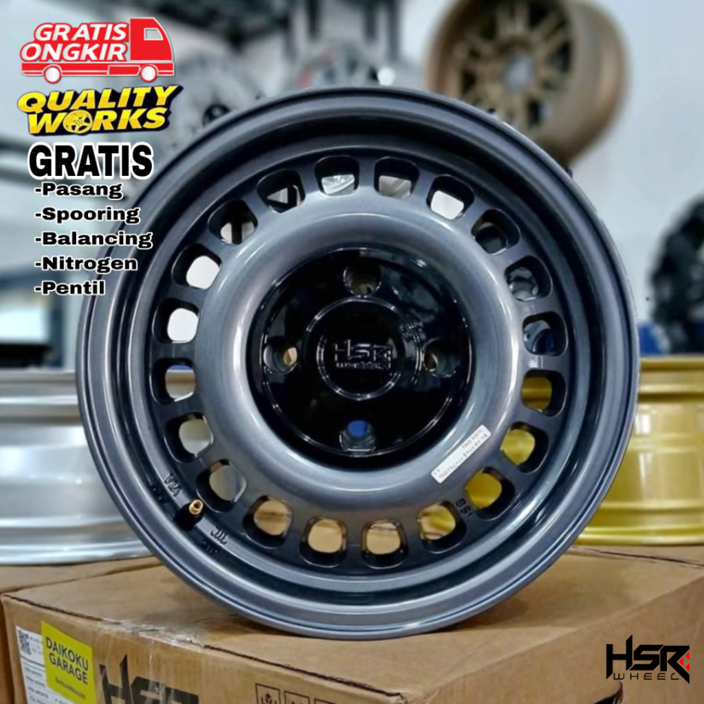 Velg Mobil Karimun Wagon R Ring 14 Velg Racing R14 HSR Wheel BSI Karimun