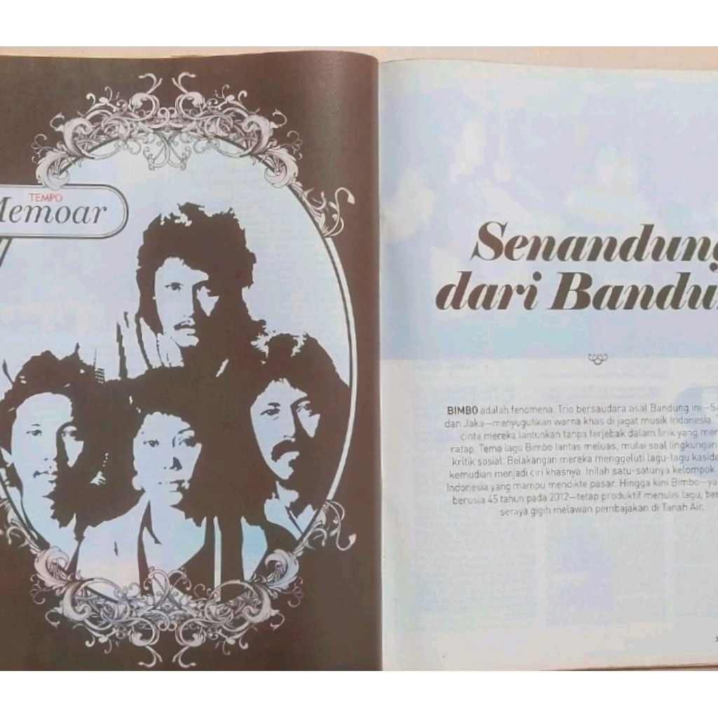 Majalah Tempo 23 April 2012 - Memoar : Bimbo - Senandung dari Bandung