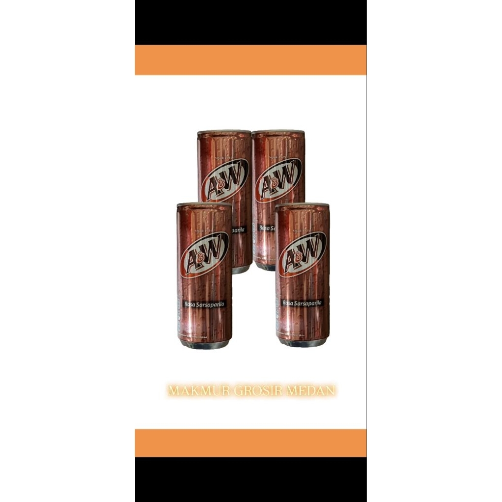 

Aw Sarsi | A&W Sarsaparilla Soda 250ml x 4 botol