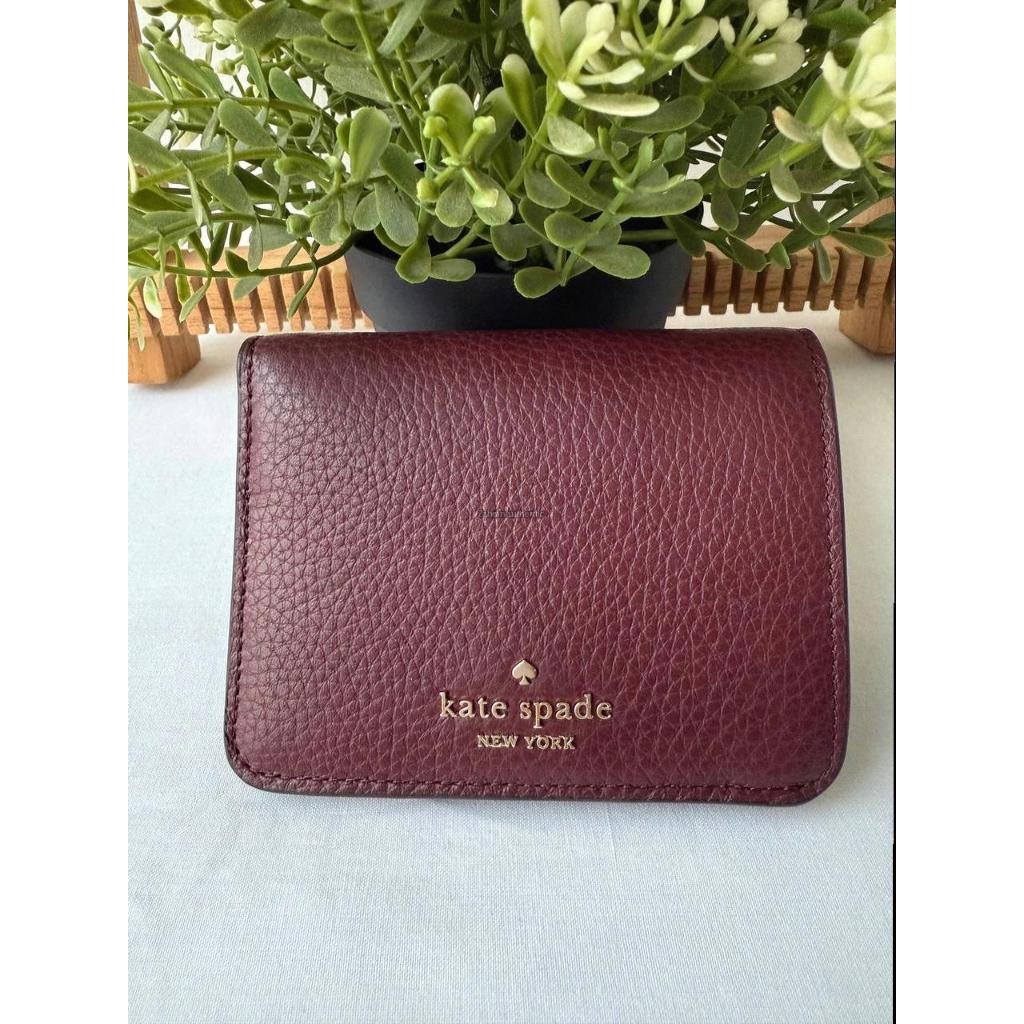 Ks Lena Small Slim Bifold Wallet Cherrywood