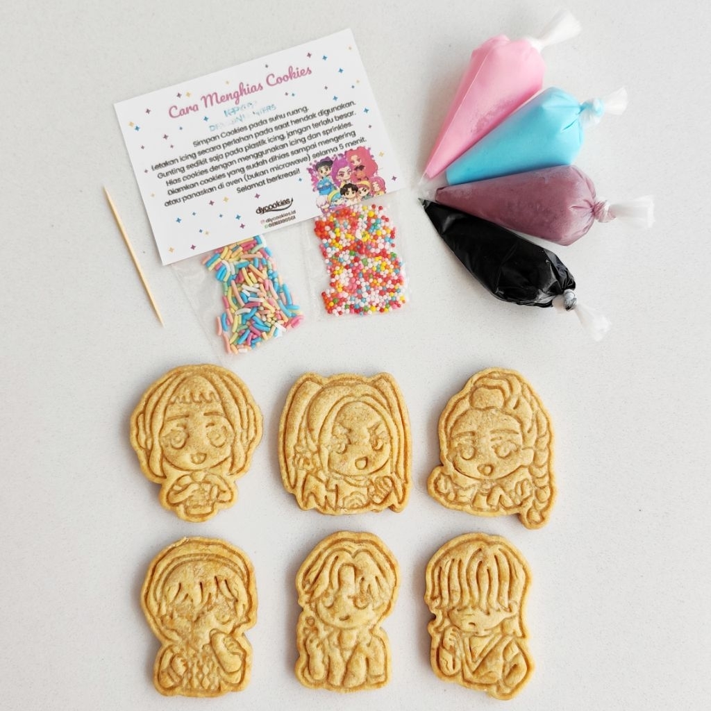 Demon Hunters DIY Cookies Kit | Kpop Demon Hunters Cookies | Cookies Demon Hunters | Hampers Demon H