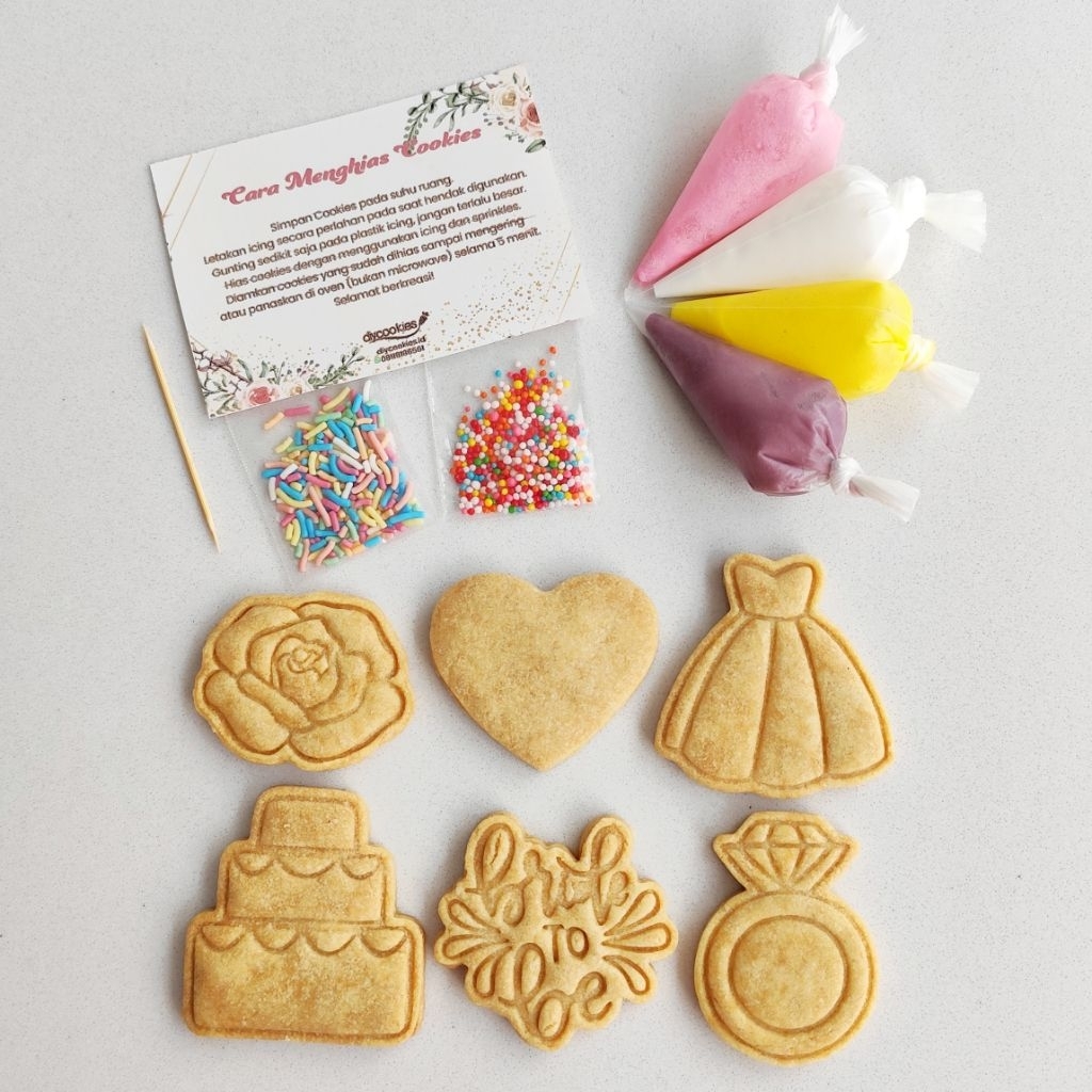 Bridal Shower DIY Cookies Kit | Souvenir Bridal Shower | Hampers Bridal Shower | Bridal Shower Activ