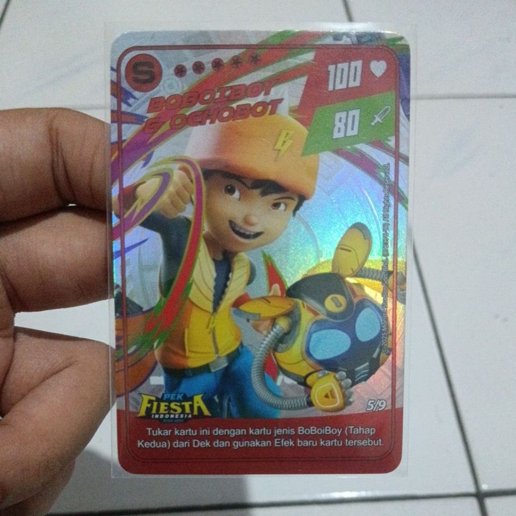 Pek Fiesta Indonesia 5/9 S BoBoiBoy & Ochobot - Monsta Galaxy Card Indonesia