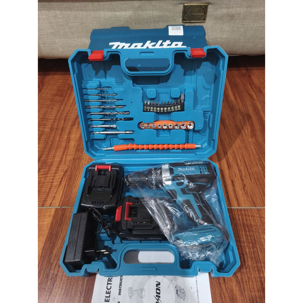 Bor Makita Batre 2 88Volt Komplit Charger dan Kunci Set