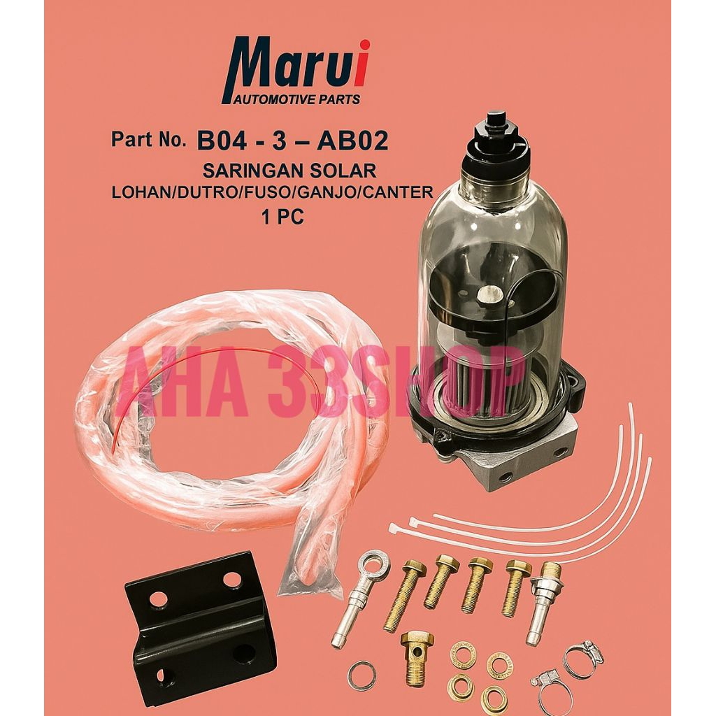 1SET FUEL STRAINER FILTER SOLAR B30 HINO LOHAN 500 DUTRO FUSO GANJO EURO 4