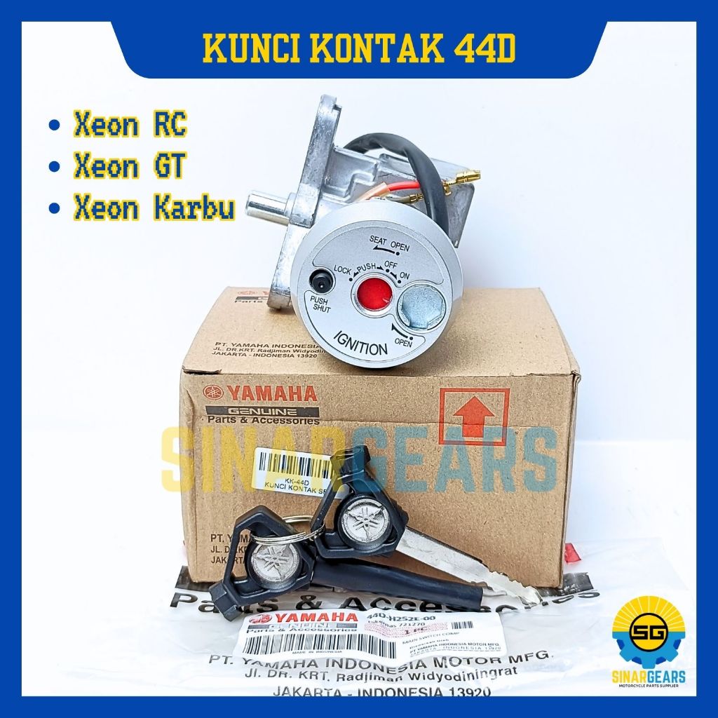 Keyset Original Yamaha 44D Kunci Kontak Xeon GT Xeon Karbu Xeon RC Konci Motor Set Key Set Ori YGP