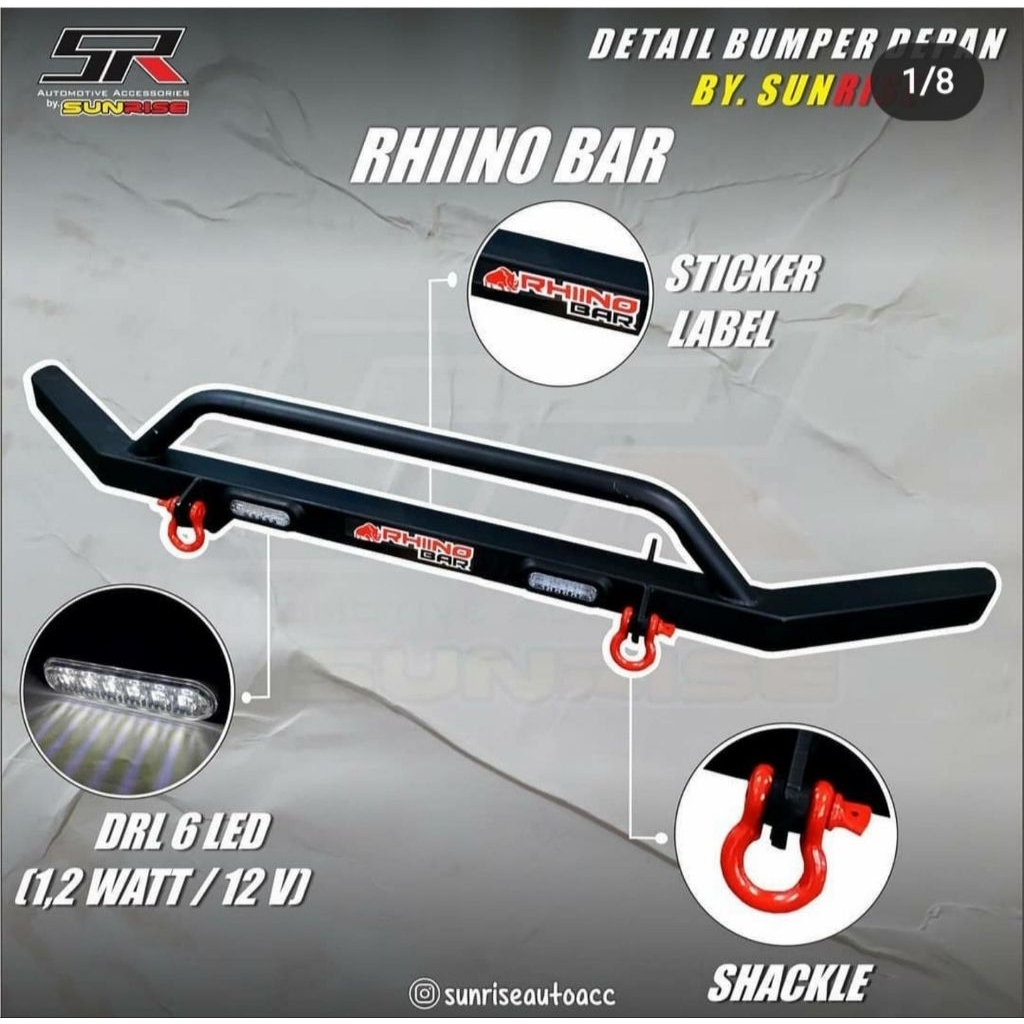 BUMPER DEPAN RHINO / TANDUK DEPAN RHINO BY SUNRISE SR AVANZA/ RUSH / INOVA /XPANDER