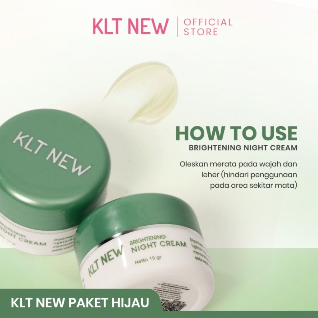 Night Cream KLT New Hijau BPOM Original / KLT Hijau BPOM