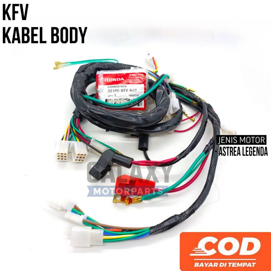 Set Kabel Body (KFV) Wiring Harness Honda Astrea / Legenda 1 Set Komplit Cabel Bodi Legenda 2
