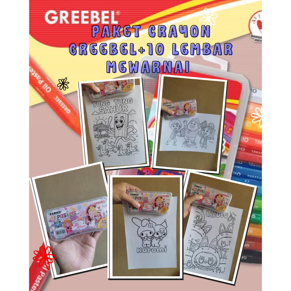 

Paket Mewarnai Crayon Greebel Plus 10 Lembar Kertas Mewarnai
