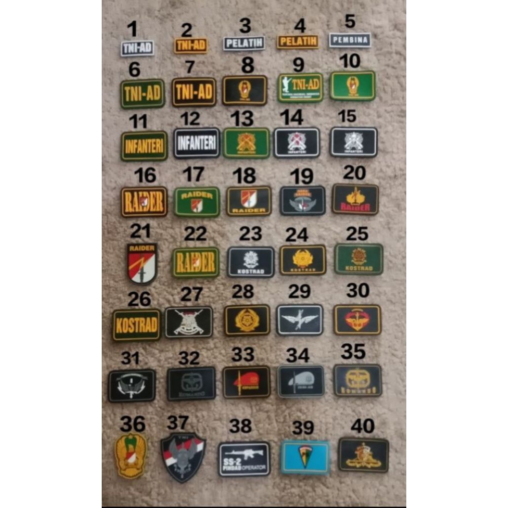 Logo rubber patch TNI AD