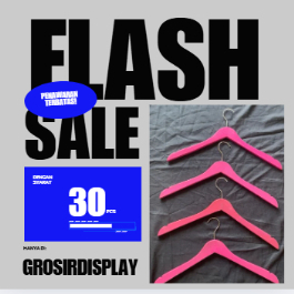 Hanger Baju Diskon 282 Pink ( 1 PCS ) / Hanger Baju Distro