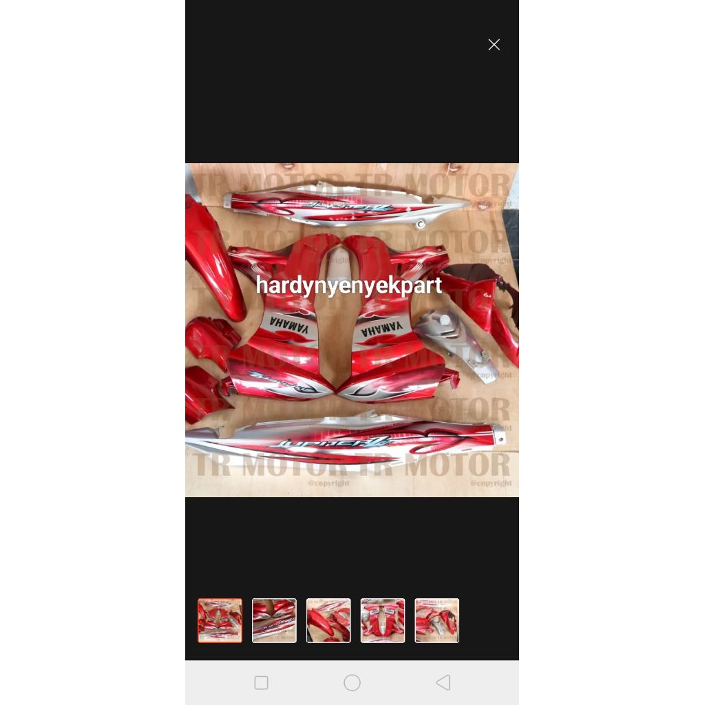 body Fullset body halus Jupiter z new burhan/Jupiter z lama warna merah maroon silver