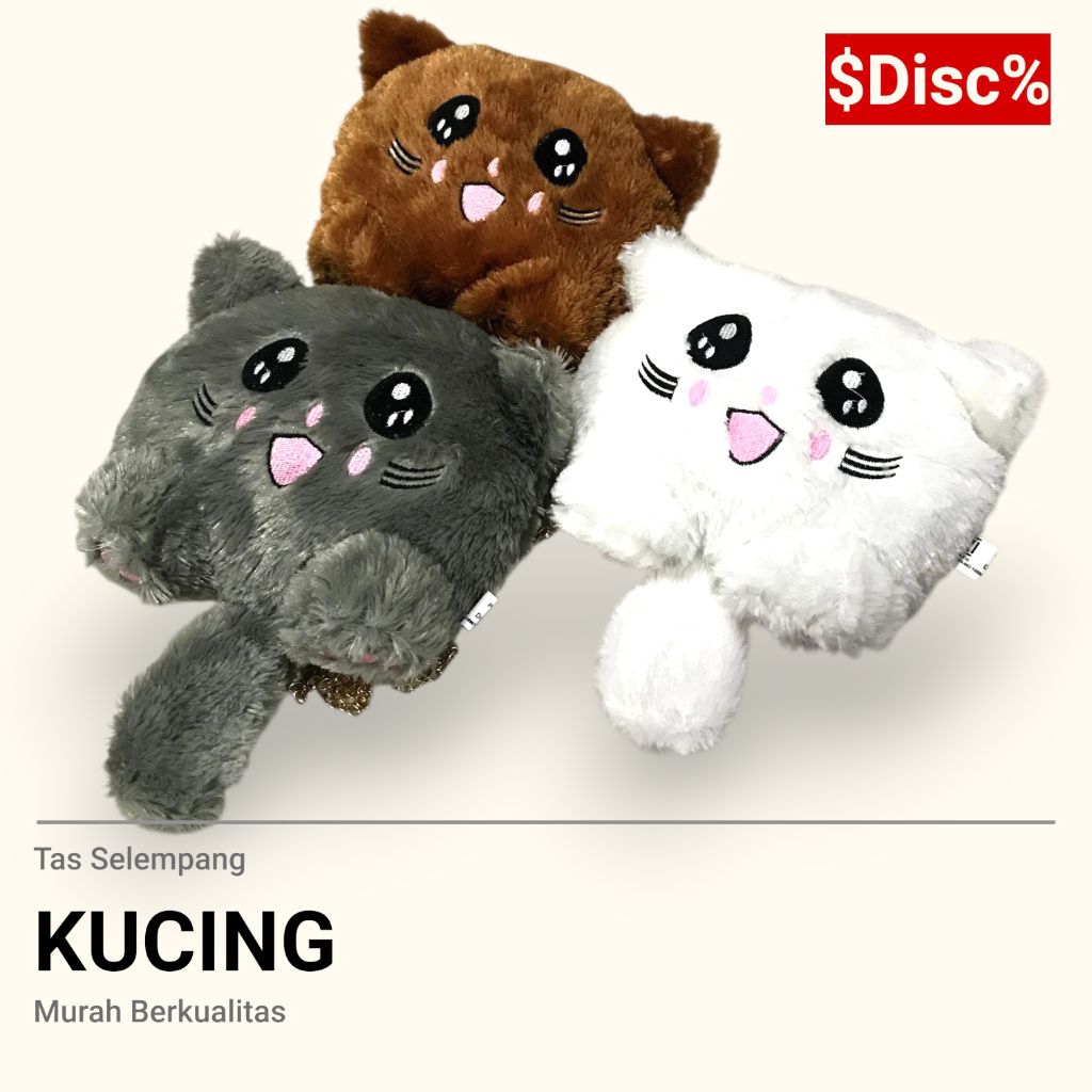 Tas Selempang Bahu Wanita anak Selempang Boneka Kucing Fykacu