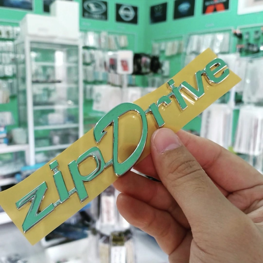 Emblem logo ZIP DRIVE ZIPDRIVE KIA visto ukuran original bagasi