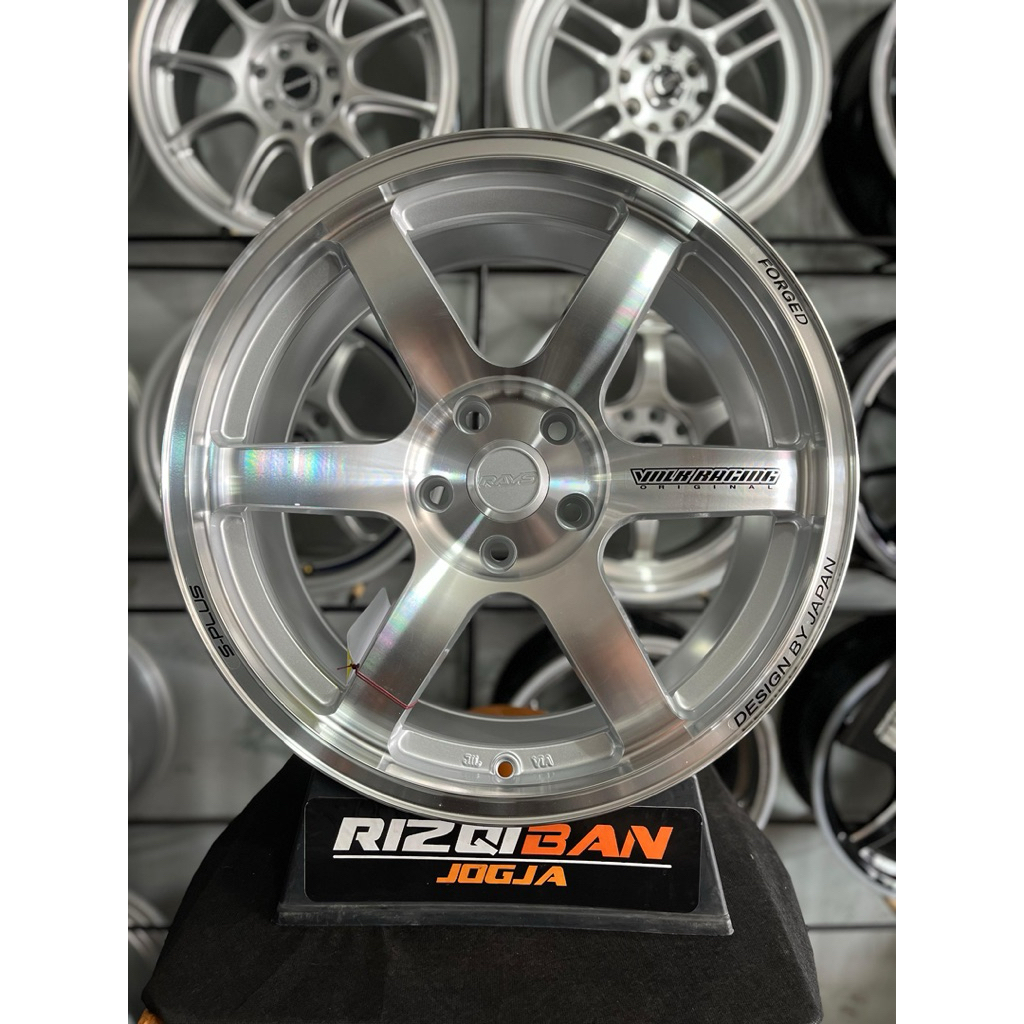 velg te37 r18 full polish pcd 5x114 lebar 8,5 kondisi baru