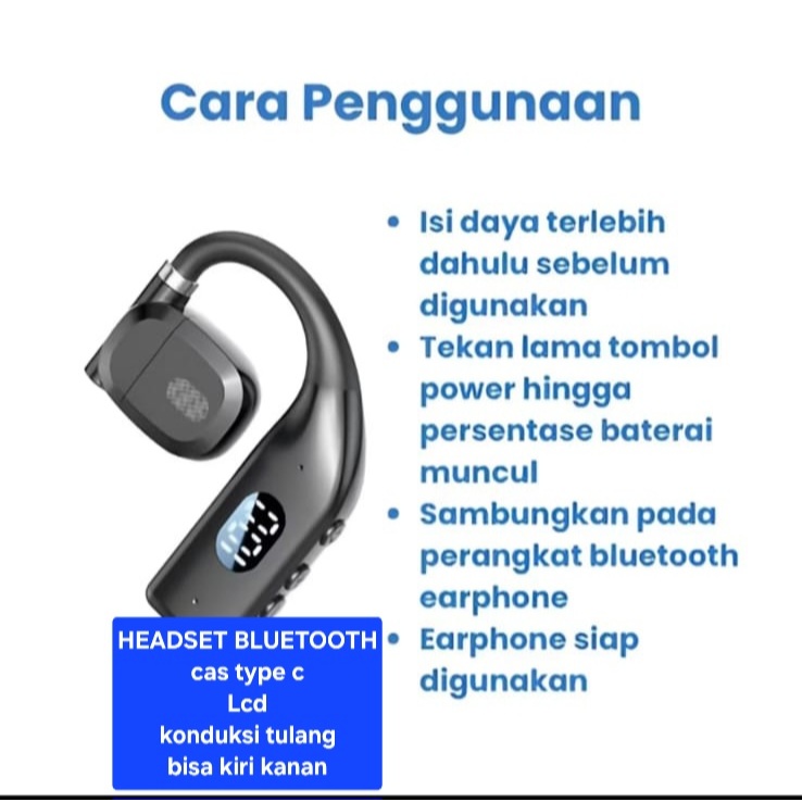 H06 HEADPHONE BLUETOOTH BISA KUPING KIRI KANAN SINGLE BLUETOT BLUTUT BLUETOOT WIRELESS WIRELES SPORT
