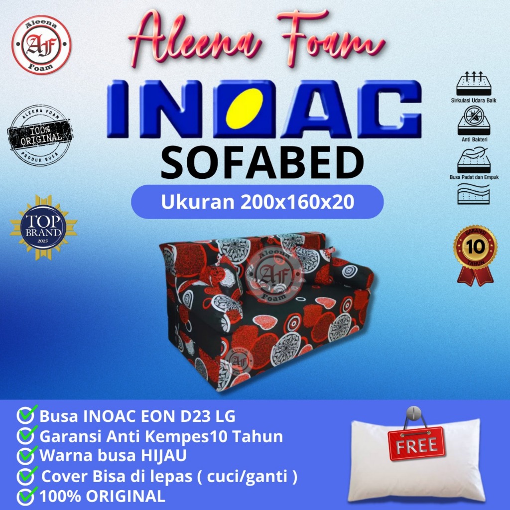 [200X160X20] Sofabed Inoac EON D23 Garansi 10 Tahun Sofa Bed Inoac Sofa bed Multifungsi Sofa bed