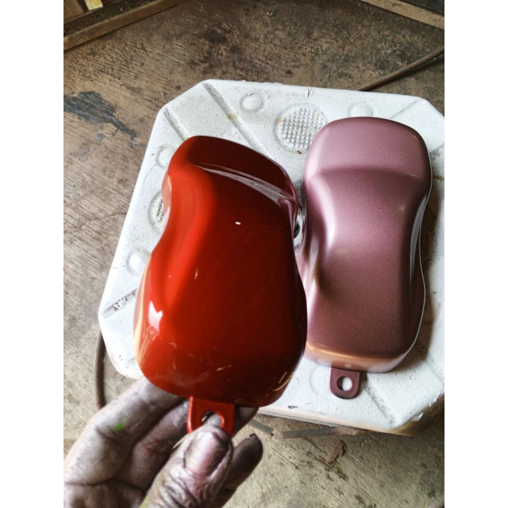 cat PU candy Red Merah Mazda 46v pink