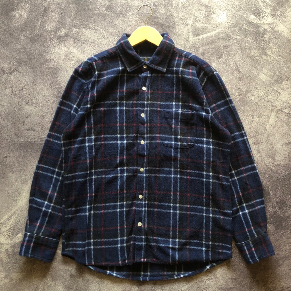 Outer Flannel Wool PRACTICAL Second Size L,flanel biru dongker second flanel wol biru second outer f