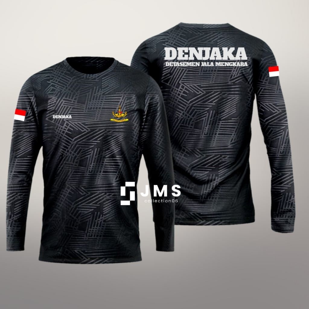 kaos DENJAKA tangan panjang / baju kaos DENJAKA tebal timbul premiun bisa COD
