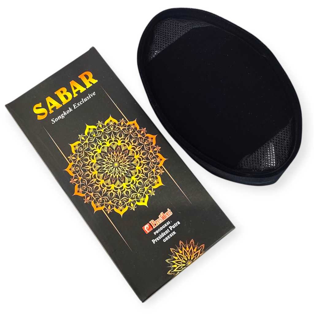 PRESIDENT SABAR Songkok Hitam Polos AC