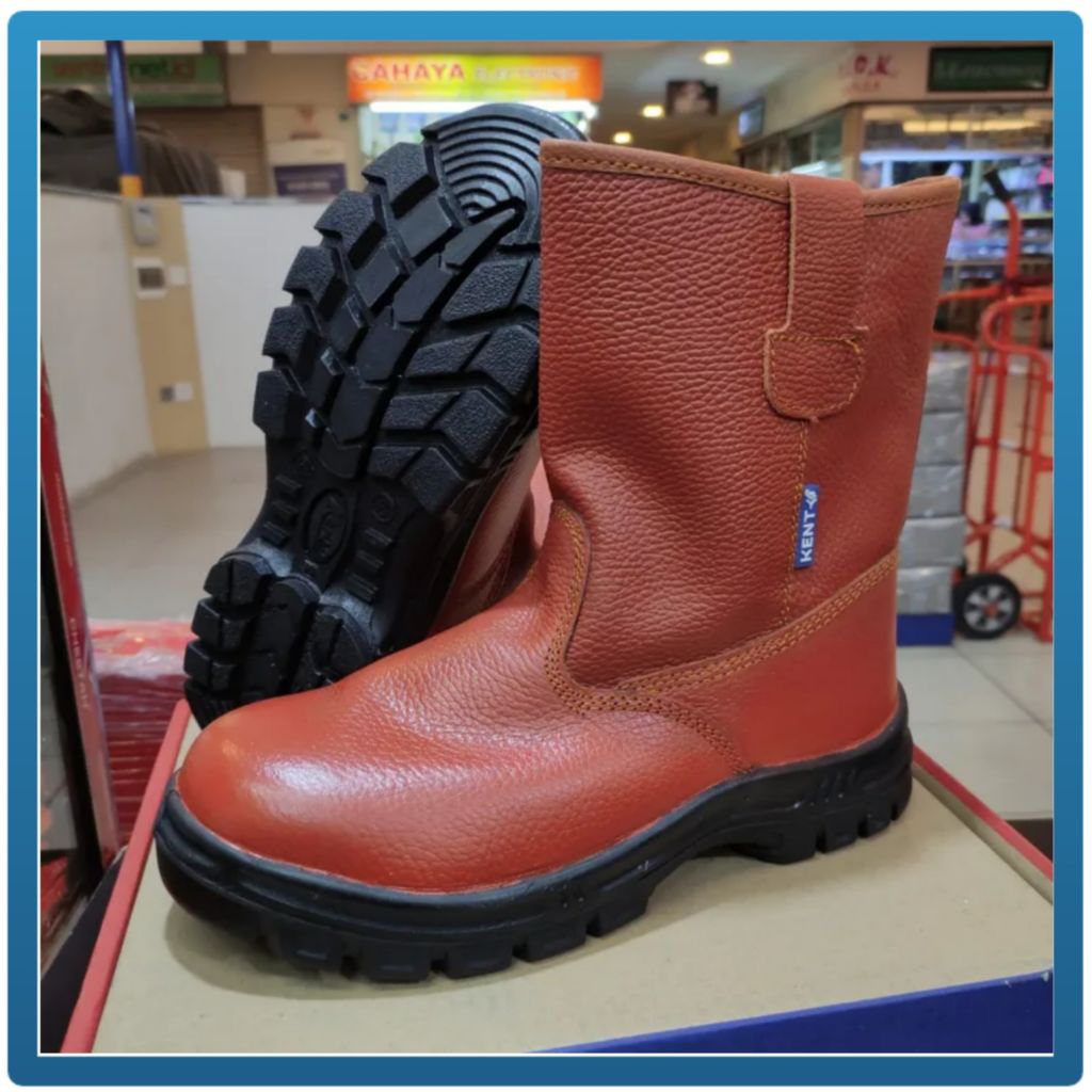 Sepatu Safety Kent Borneo Brown / Sepatu Kerja Proyek / Sepatu Boot Pria