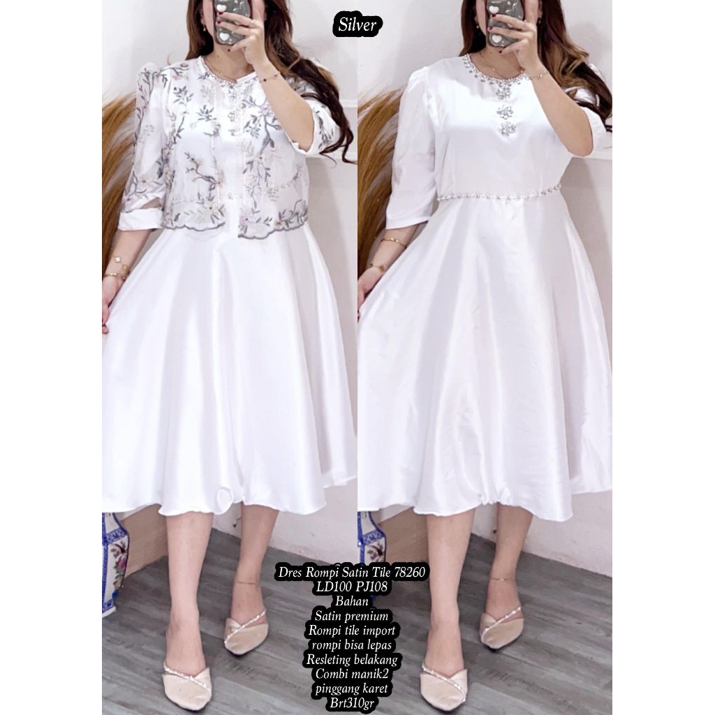 FC 78260 Dress rompi satin tile