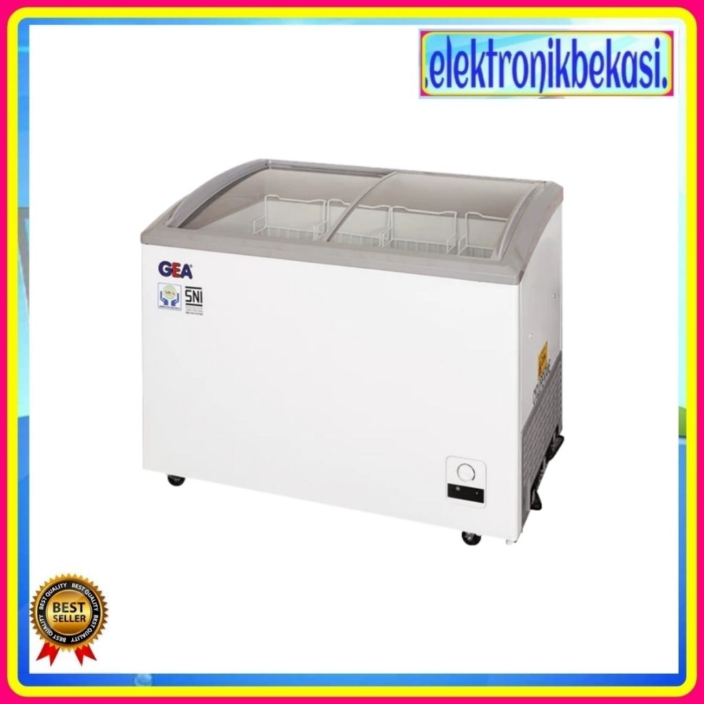 CHEST FREEZER GEA SD 303 / BOX FREEZER GEA 303 LITER SLIDING CURVE / GEA SD-303 SLIDING CURVE
