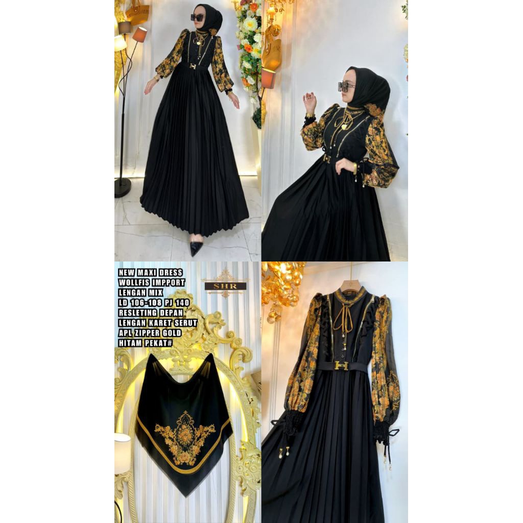 Real pic ORIGINAL dan TERMURAH Maxi Dress PREMIUM BUTIK / Gamis Jumbo PREMIUM Butik / Gaun mewah PRE