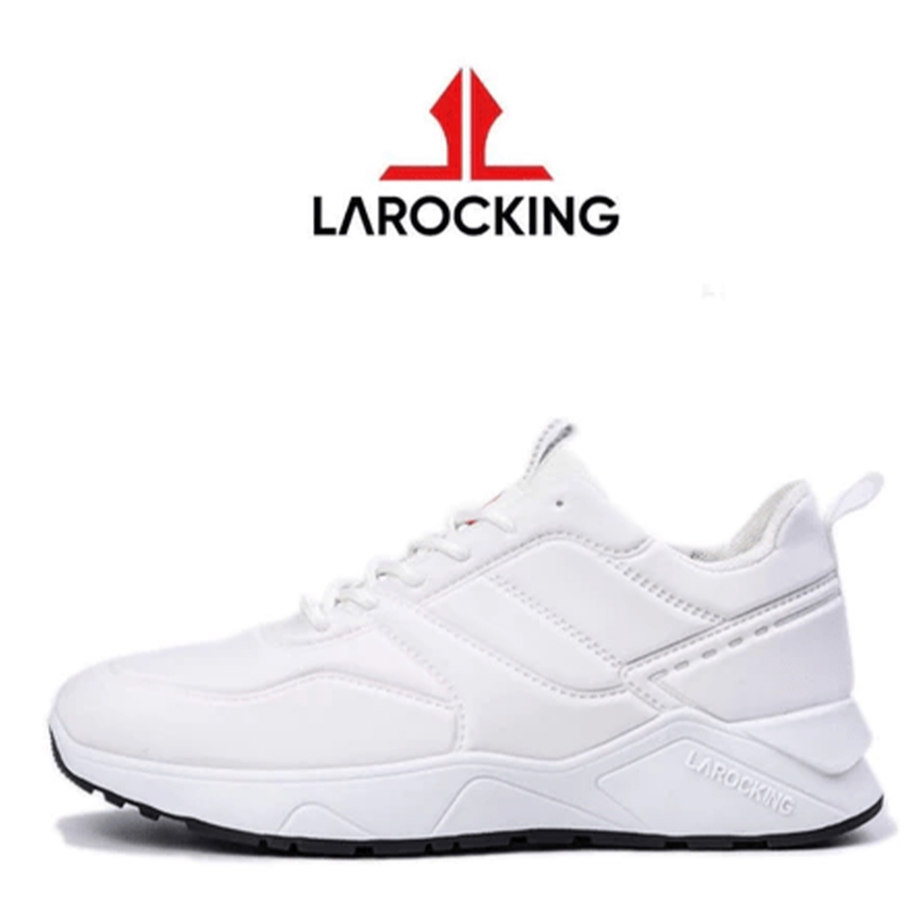 Sepatu Sneakers Larocking Dexter - Putih Polos | Sepatu Olahraga Running Gym Pria Wanita