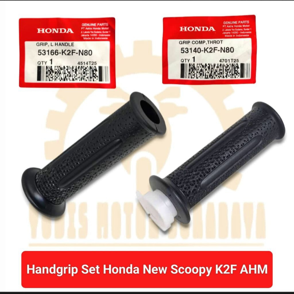 AHM 1set Karet Handgrip Hanfat New Scoopy K2F,Stylo 160